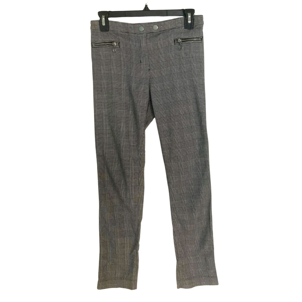 H&M Plaid Dressy Slim Fit High Waist Pants Size 8